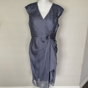 Adrianna Papell Evening Gray Dress - Size 14